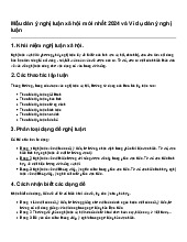 Mẫu dàn ý nghị luận xã hội mới nhất 2024 và Ví dụ dàn ý nghị luận | Ngữ văn 9