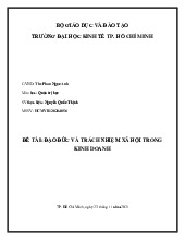 Tiểu luận" ĐẠO ĐỨC VÀ TRÁCH NHIỆM XÃ HỘI TRONG  KINH DOANH  môn Quản trị học - trường đại học kinh tế- tài chính thành phố Hồ chí minh