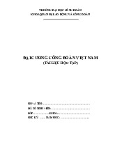 Tổng quan về Công đoàn Việt Nam | Môn Đại cương Công đoàn Việt Nam - Đại học Công Đoàn