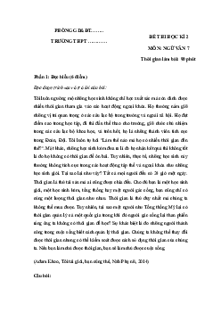 Đề thi học kì 2 Ngữ Văn 7 - Đề 3 | Cánh diều năm 2024
