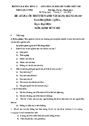 Đề cương ôn thi môn Kinh tế vi mô | Trường Đại học Tài nguyên và Môi trường Hà Nội