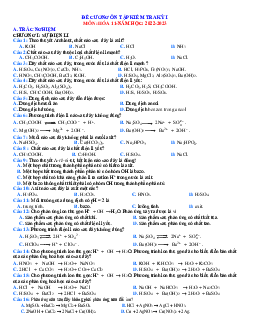 Đề cương ôn tập Hóa 11 HK1 năm 2022-2023