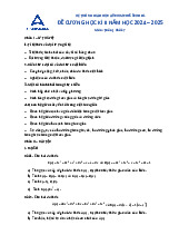 Đề cương học kì 2 Toán 7 năm 2024 – 2025 hệ thống GD Archimedes School – Hà Nội