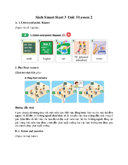 Sách Smart Start 3 Unit 3 School Lesson 2