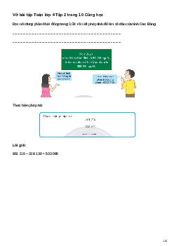 Vở bài tập Toán lớp 4 Bài 41: Phép trừ các số tự nhiên Chân trời sáng tạo