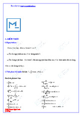 Kiến thức cơ bản và nâng cao về nguyên hàm và tích phân bất định