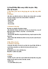 Lý thuyết Máy điện xoay chiều ba pha - Máy biến áp ba pha