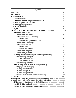 Tiểu luận đề tài "Một số giải pháp đẩy mạnh hoạt động Marketing - Mix tại Công ty Cổ phần Gạch ốp lát Thái Bình"