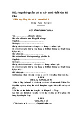 Mẫu hợp đồng cầm cố tài sản mới nhất kèm tải File