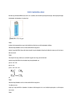 Giải Khoa học tự nhiên 9 Cánh diều Bài 20: Hydrocarbon, alkane