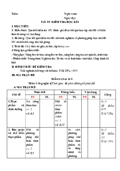 Đề thi học kì 1 môn Công nghệ 6 năm 2023 - 2024 sách Kết nối tri thức với cuộc sống | Đề 3