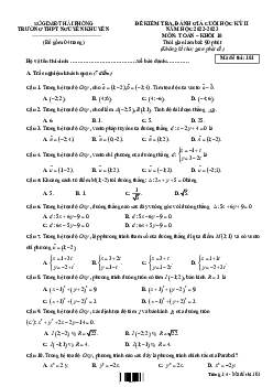 Đề cuối học kỳ 2 Toán 10 năm 2022 – 2023 trường THPT Nguyễn Khuyến – Hải Phòng