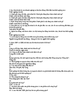 Đề cương môn vĩ mô (có đáp án)