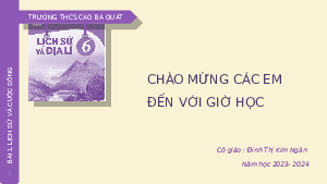 Giáo án điện tử Lịch Sử 6Bài 1 Kết Nối Tri Thức Với Cuộc Sống:  Lịch sử và cuộc sống.