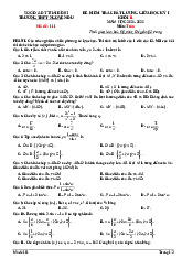 Đề giữa học kỳ 1 Toán 11 năm 2024 – 2025 trường THPT Nguyễn Du – Thái Bình