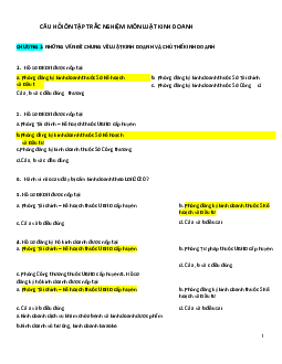 Bộ câu hỏi trắc nghiệm ôn tập môn Luật Kinh doanh có đáp án
