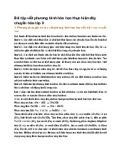 Bài tập viết phương trình hóa học thực hiện dãy chuyển hóa lớp 9