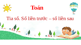 Giáo án điện tử Toán 2 Chương 1 Cánh diều: Tia số. Số liền trước - Số liền sau