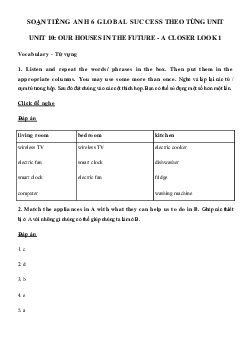 Tiếng Anh lớp 6 unit 10 A closer look 1