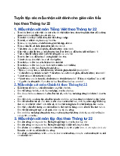 Tuyển tập các mẫu nhận xét dành cho giáo viên tiểu học theo Thông tư 22