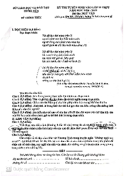 Đề thi tuyển sinh vào 10 môn Ngữ Văn của Sở GD&ĐT Hưng Yên năm học 2024 - 2025