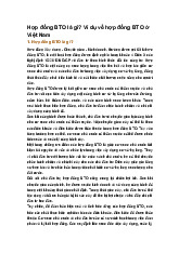 Hợp đồng BTO là gì? Ví dụ về hợp đồng BTO ở Việt Nam