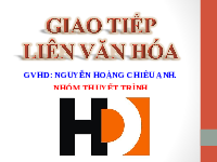 Nền văn hóa Mĩ | Thuyết trình môn Giao tiếp liên văn hóa | Trường đại học Ngoại Thương