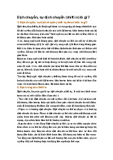 Dịch chuyển, sự dịch chuyển (shift in) là gì ?