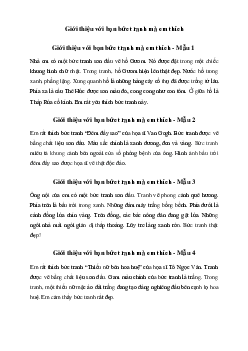 Tập làm văn lớp 2: Giới thiệu với bạn bức tranh mà em thích (4 mẫu) | Chân trời sáng tạo