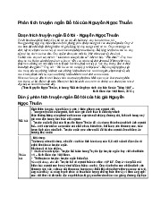 Phân tích truyện ngắn Bố tôi của Nguyễn Ngọc Thuần - Ngữ văn 9