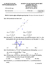 Đề khảo sát chất lượng thi TN THPT năm học 2025-2026 môn Toán lớp 12 | Trường THPT Đào Duy Từ
