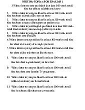 Writing topics for English | Học viện Hành chính Quốc gia