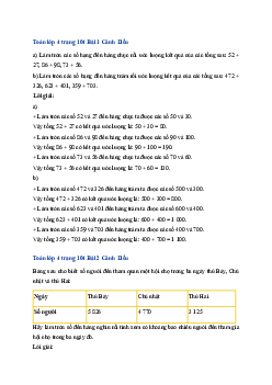 Bài 47: Toán lớp 4 trang 104, 105 Ước lượng tính Cánh diều