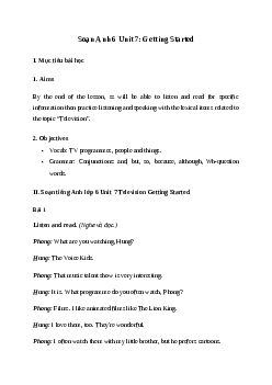 Giải Tiếng Anh 6 Unit 7: Getting Started | Global Success