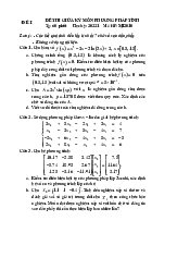 Đề thi giữa kỳ năm 2021 môn Phương pháp tính | Đại học Bách Khoa Hà Nội