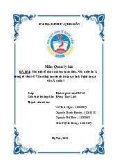 Nêu một tổ chức mà em quan tâm. Nêu một vấn  đa trong tổ chức đó? Vận dāng quy trình ra quy¿t đanh để giải quyet vấn đa đã nêu? | Bài tập nhóm môn Quản lý học