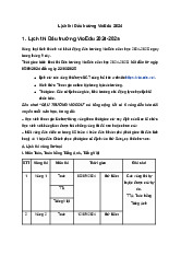 Lịch thi, thể lệ thi VioEdu năm 2024-2025