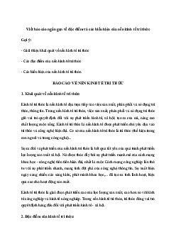 Bài 6: Thực hành Viết báo cáo về nền kinh tế tri thức | Giải Địa lí 11 Cánh diều
