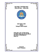 Đường lên đỉnh Olympia | Bài Thảo luận tài chính tiền tệ