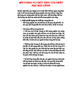 Đối tượng và Chức năng của Triết học Mác-Lênin: Phân tích Nghiên cứu