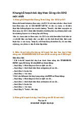 Khung kế hoạch bài dạy theo Công văn 5512 mới nhất