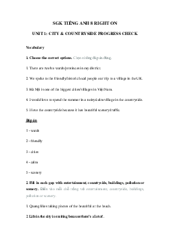 Tiếng Anh 8 Unit 1 Progress check trang 22 23