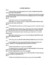 Câu hỏi chương 2  môn tài chính tiền tệ new đáp án | Học viện Nông nghiệp Việt Nam