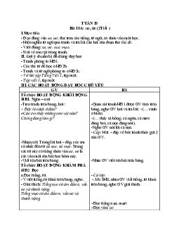 Giáo án môn Tiếng Việt 1 - Tuần 14 | sách Cùng học để phát triển năng lực