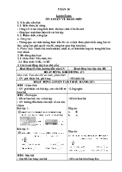 Giáo án buổi 2 Toán 2 sách Cánh diều (Cả năm) | Tuần 30