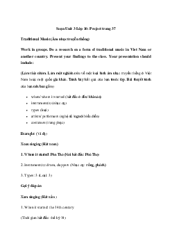 Tiếng Anh 10 Unit 3: Project -  Kết Nối Tri Thức