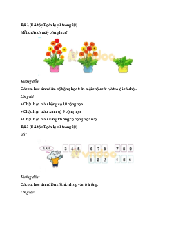 Giải Toán lớp 1 trang 20, 21 sách Cánh Diều