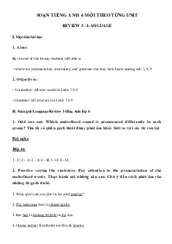 Review 3 lớp 6 Language