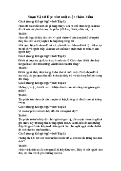 Soạn bài Đọc như một cuộc thám hiểm | Ngữ văn 8 sách Kết nối tri thức