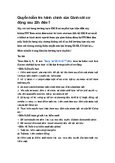 Quyền kiểm tra hành chính của Cảnh sát cơ động sau 22h đêm?